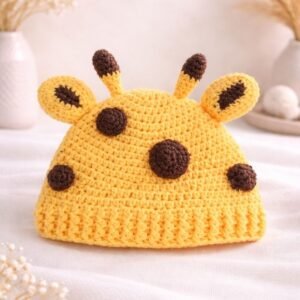 gorro de crochet jirafa