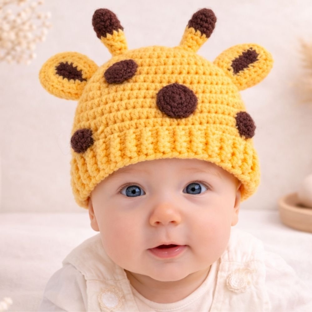 Gorro de crochet jirafa - Gira 🦒 - Imagen 2