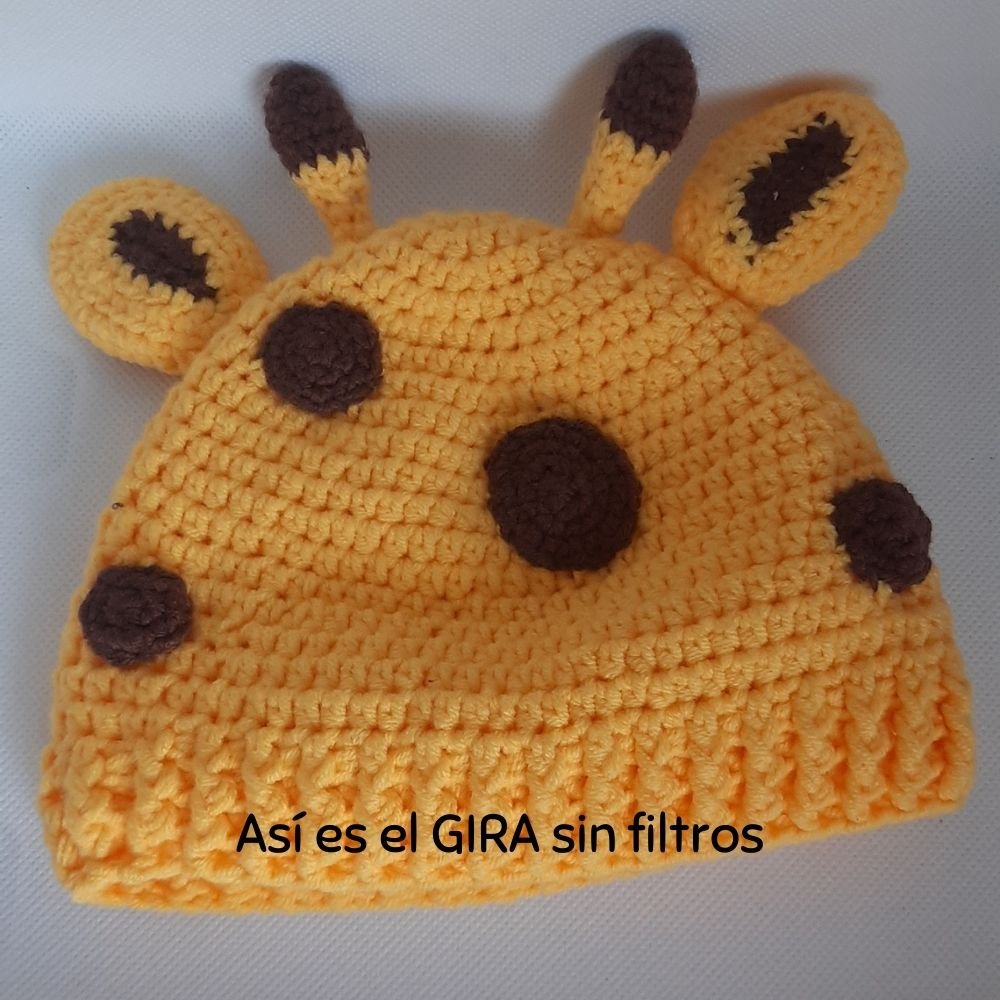 Gorro de crochet jirafa - Gira 🦒 - Imagen 3