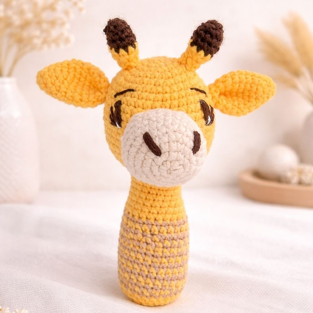 sonajero de crochet jirafa