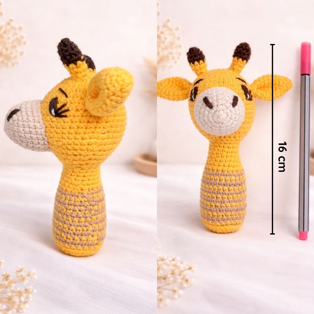 Sonajero de Crochet Jirafa - Gira🦒 - Imagen 2
