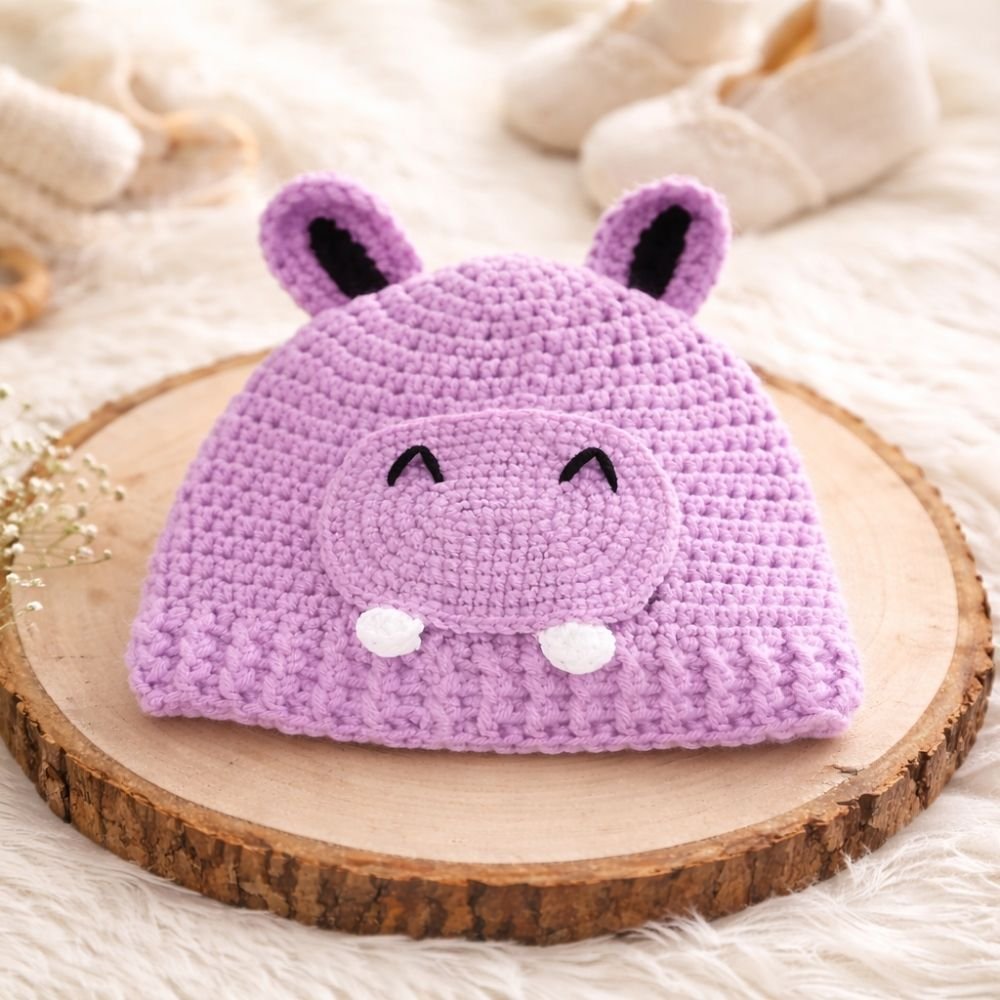 gorro de crochet hipopótamo - HIPO